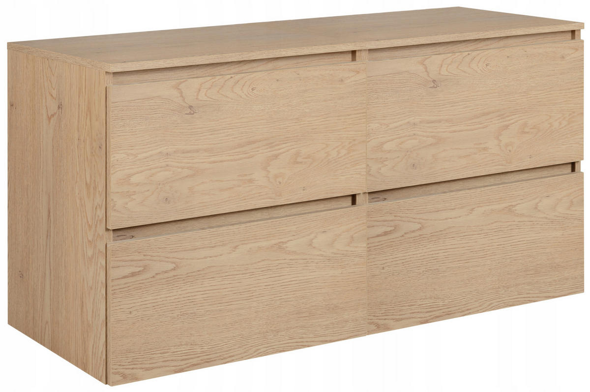 WASCHBECKUNTERSCHRANK SIMPLE 120cm mit Waschbecken Eichen Craft - Eiche Artisan, Holz (120/62/46cm) - Rodan