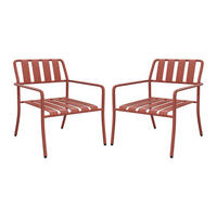 GARTENSESSEL - 2 Personen - metall - terracotta Birmos - Terracotta, Metall (64/76/71cm) - Vente-Unique