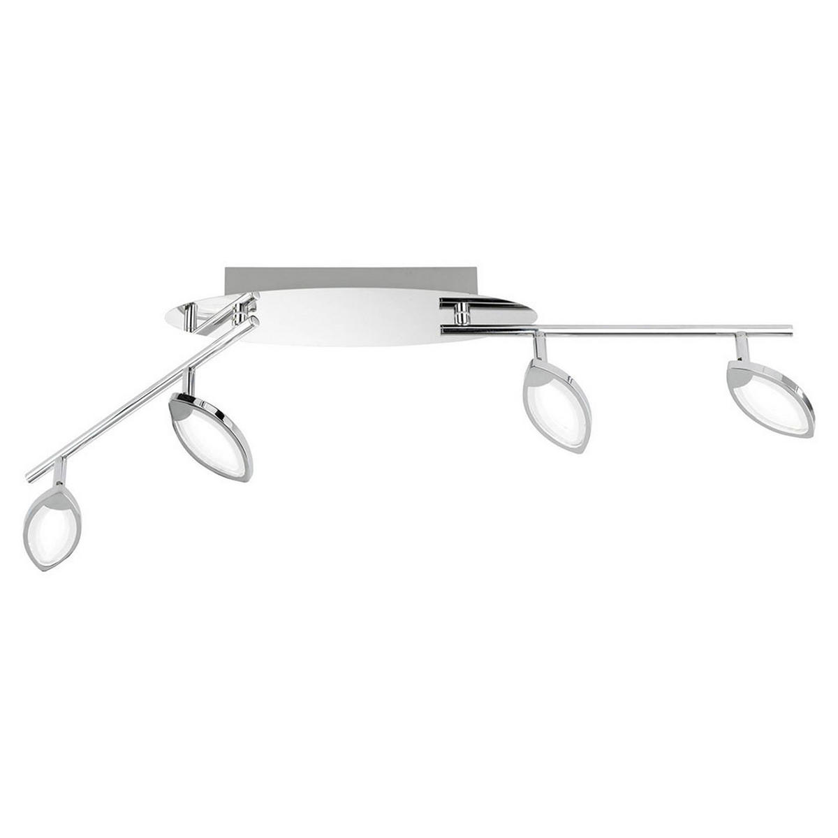 LED DECKENLEUCHTE Chrom Silber - Silberfarben, Metall (87.5/9/13cm) - Wofi