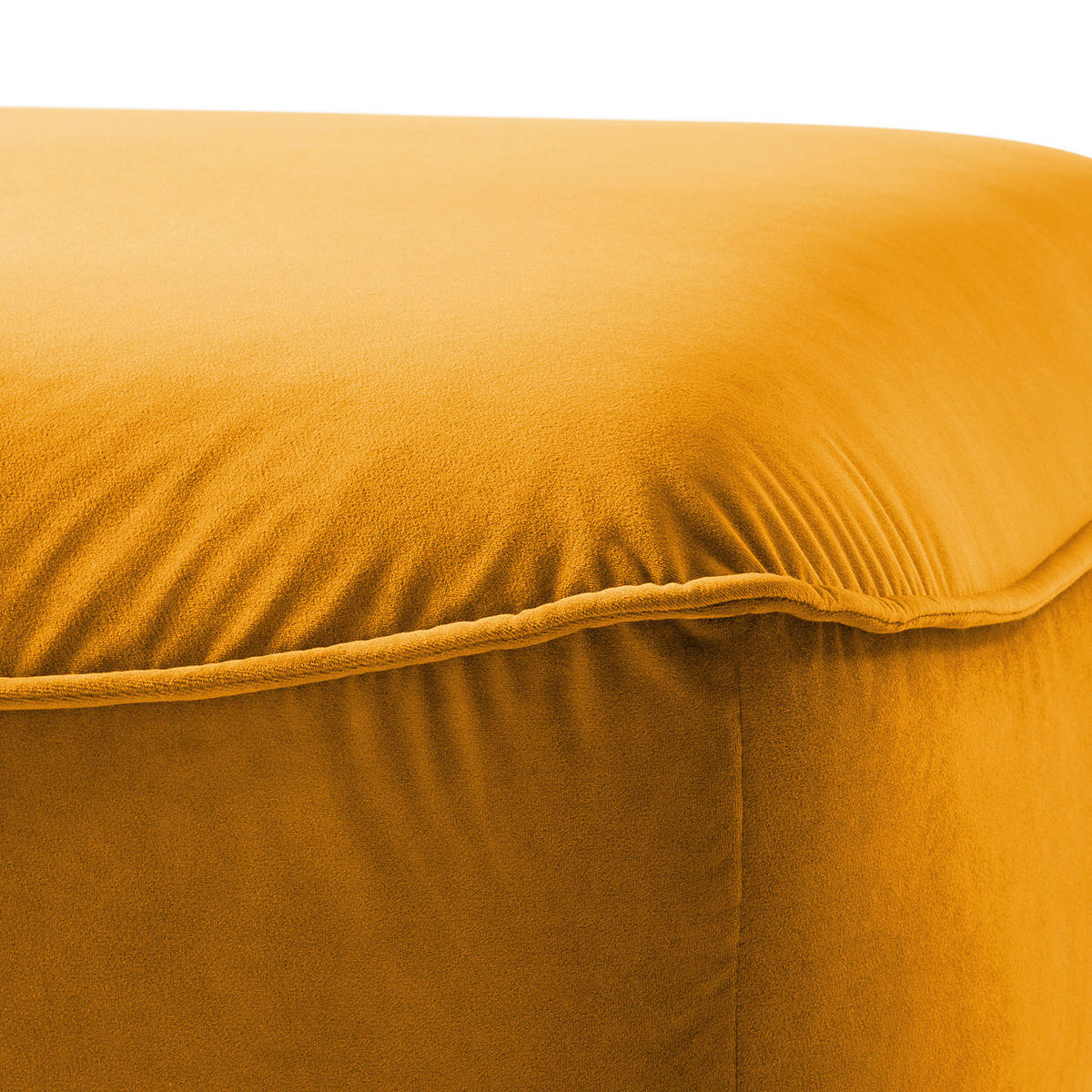 POLSTERHOCKER - Schwarz/Orange, Kunststoff/Textil (99/40/82cm) - home24