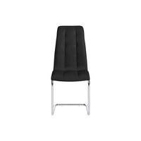 STUHL - 43 cm x 60 cm - Kunstleder - Schwarz - NADYA - Schwarz, Leder (43/100/60cm) - Vente-Unique