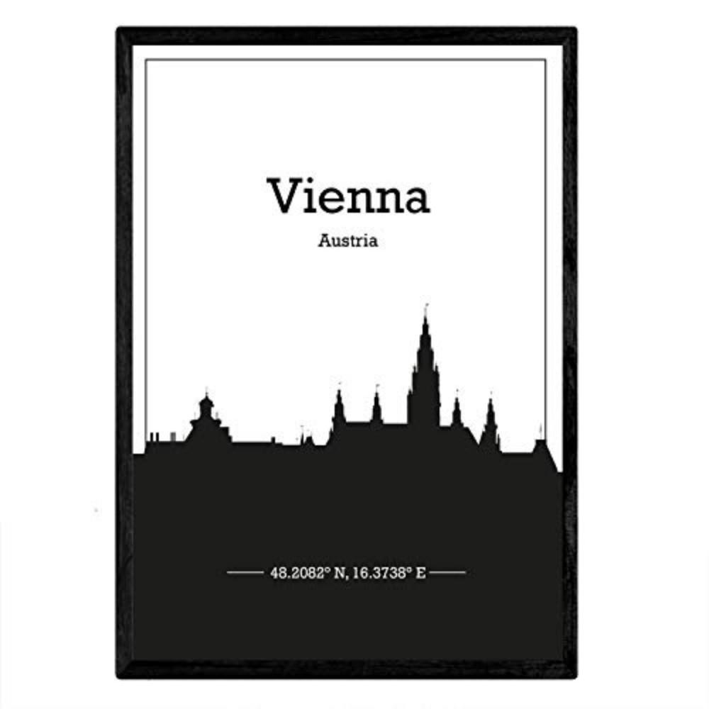 POSTER Wien Skyline A3 Rahmenlos - Klar, Papier (29.7/5/42cm) - Nacnic