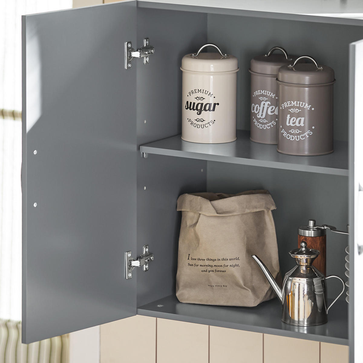HÄNGESCHRANK Dunkelgrau - Grau, Holzwerkstoff (60/60/30cm) - SoBuy