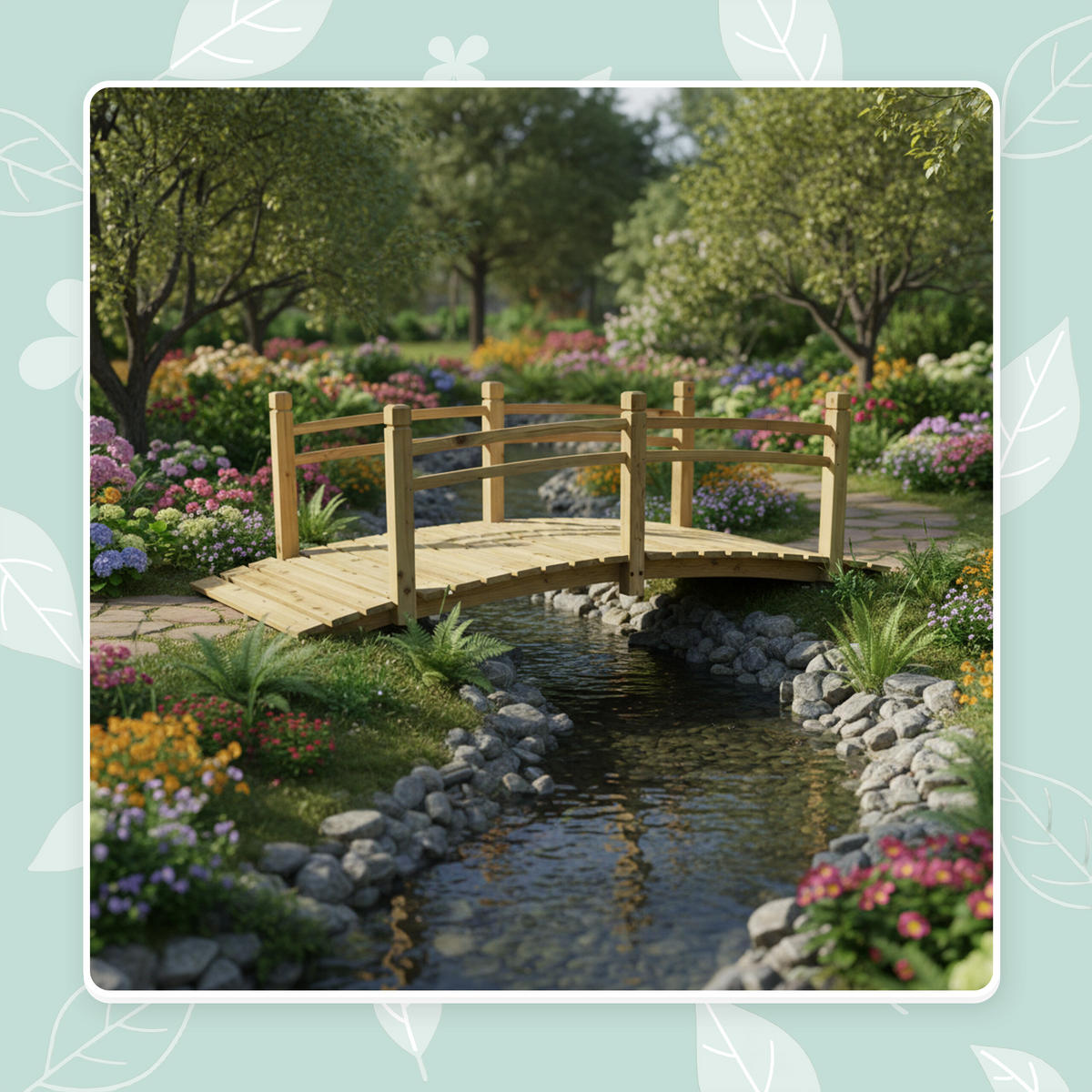 ZÁHRADNÝMOST - svetlohnedá, drevo (72/185/58cm) - Relaxdays