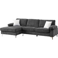 ECKSOFA jade Grau - Grau, Textil (135/261cm) - Habitat Garten