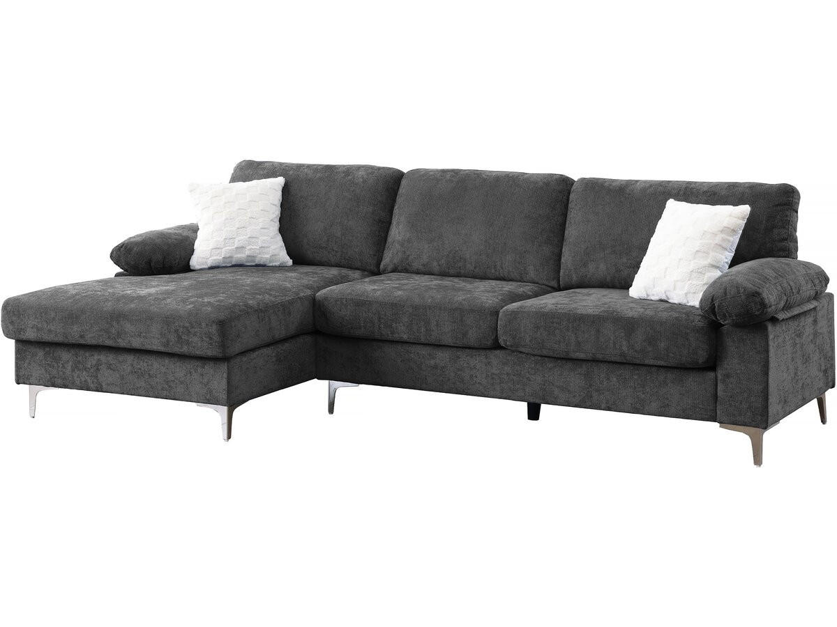 ECKSOFA jade Grau - Grau, Textil (135/261cm) - Habitat Garten