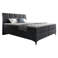 BOXBETT Forever - Schwarz/Grau, Holz/Textil (140/200cm) - MIRJAN24