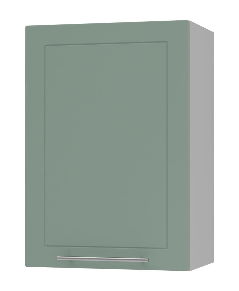 KÜCHENHÄNGESCHRANK Kvantum W2/50 Mint Matt / Grau Matt 50 / 32,5 / 72cm - Grau/Mintgrün, Holz/Holzwerkstoff (50/72/32.5cm) - Feldmann-Wohnen