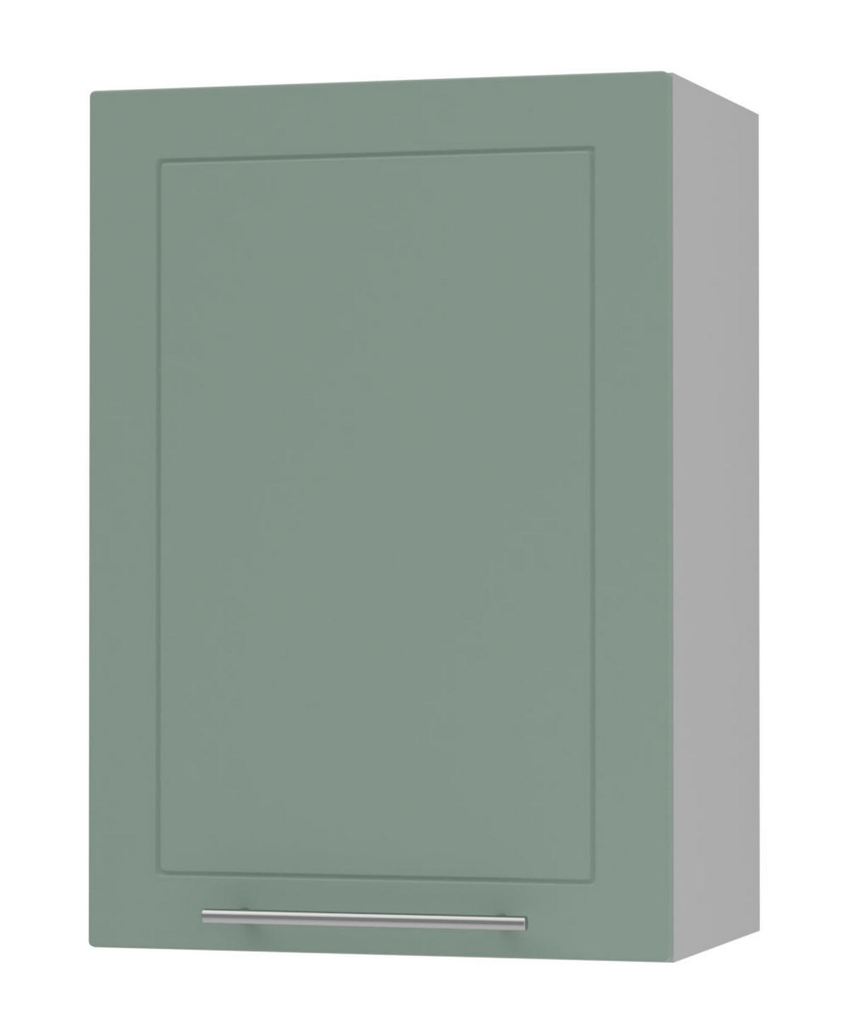 KÜCHENHÄNGESCHRANK Kvantum W2/50 Mint Matt / Grau Matt 50 / 32,5 / 72cm - Grau/Mintgrün, Holz/Holzwerkstoff (50/72/32.5cm) - Feldmann-Wohnen