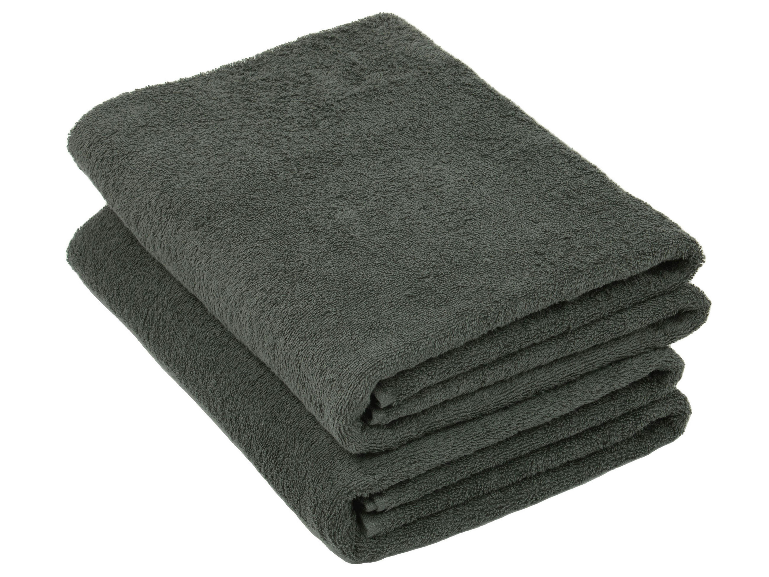 BADETUCH, 2er-Set, 100x150 cm, 100% Baumwolle, Grau - Anthrazit, Textil (100/150cm) - Zollner
