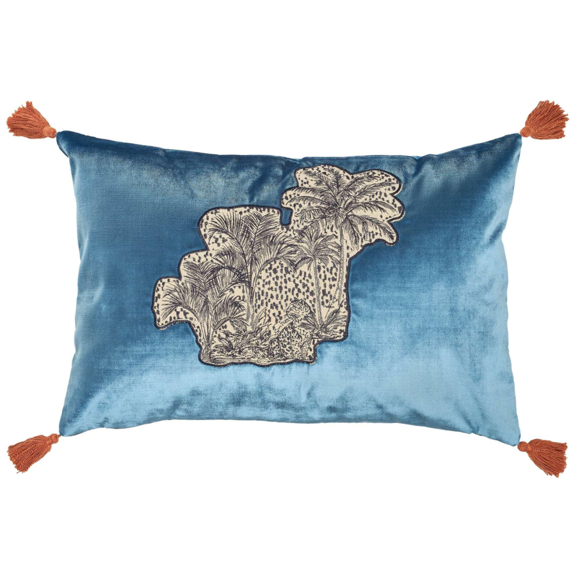 KISSENHÜLLE PALMS - Türkis, Textil (60/40cm) - Sportalm Kitzbühel