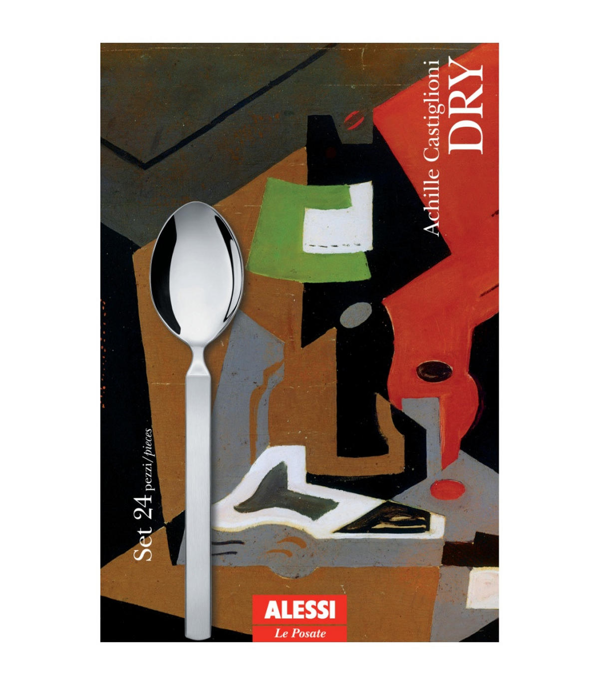 BESTECKSET Dry - 4180S24 - 24-teilig - von Achille Castiglioni - Silberfarben, Metall - Alessi