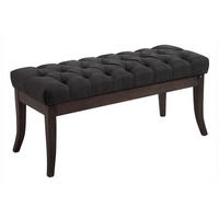 SITZBANK 100/38 cm Stoff Dunkelgrau - Dunkelgrau, Holz/Textil (100/46/38cm) - CLP