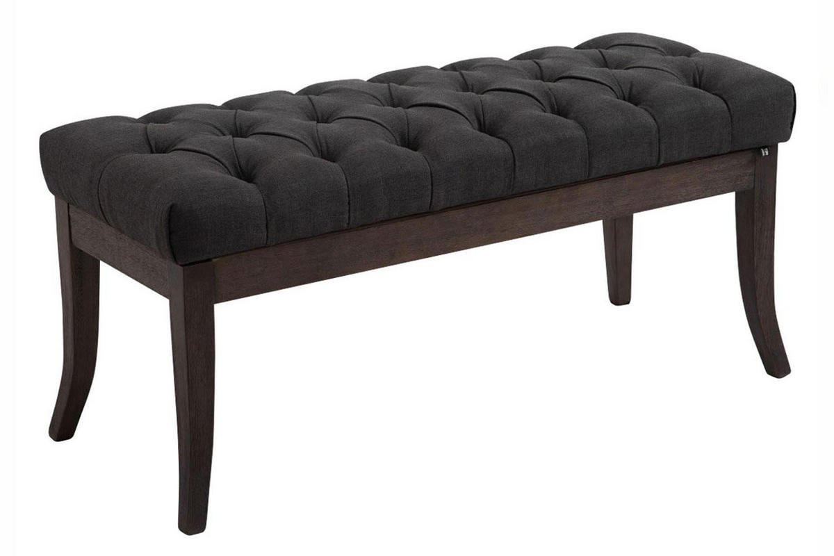 SITZBANK 100/38 cm Stoff Dunkelgrau - Dunkelgrau, Holz/Textil (100/46/38cm) - CLP