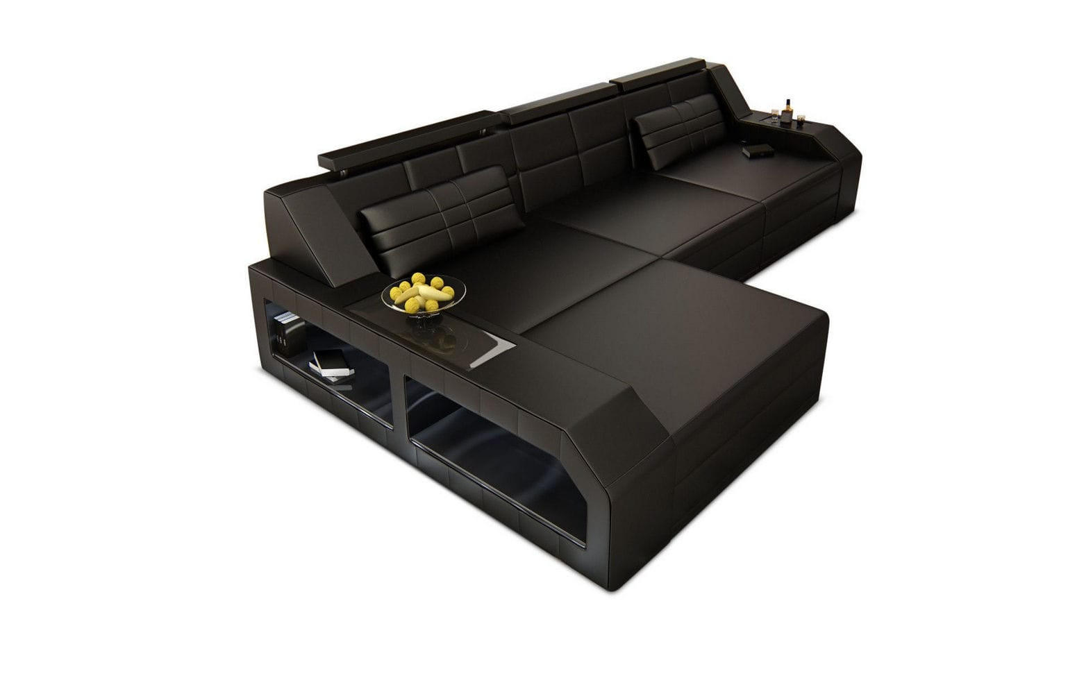 XXXLutz Couch Schwarz 308x194 cm