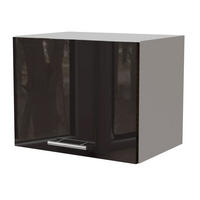 KLAPPHÄNGESCHRANK Essen W4B/45 Schwarz Hochglanz / Weiß Matt 45 / 32,5 / 36cm - Schwarz Hochglanz/Schwarz, Holz/Holzwerkstoff (45/36/32.5cm) - Feldmann-Wohnen