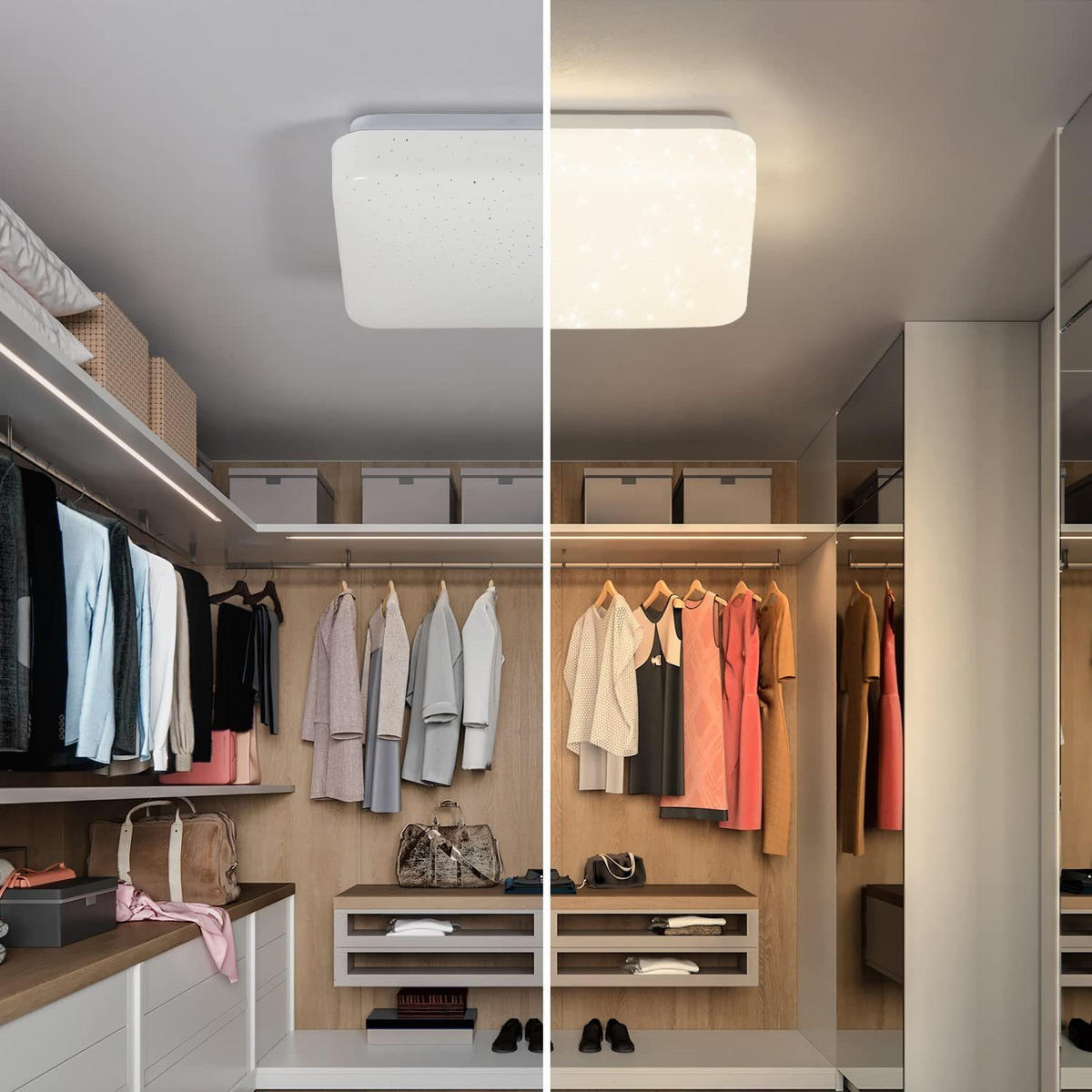 LED-DECKENLEUCHTE Loki 21/19/4cm - Weiß, Kunststoff (21/19/4cm) - ZMH