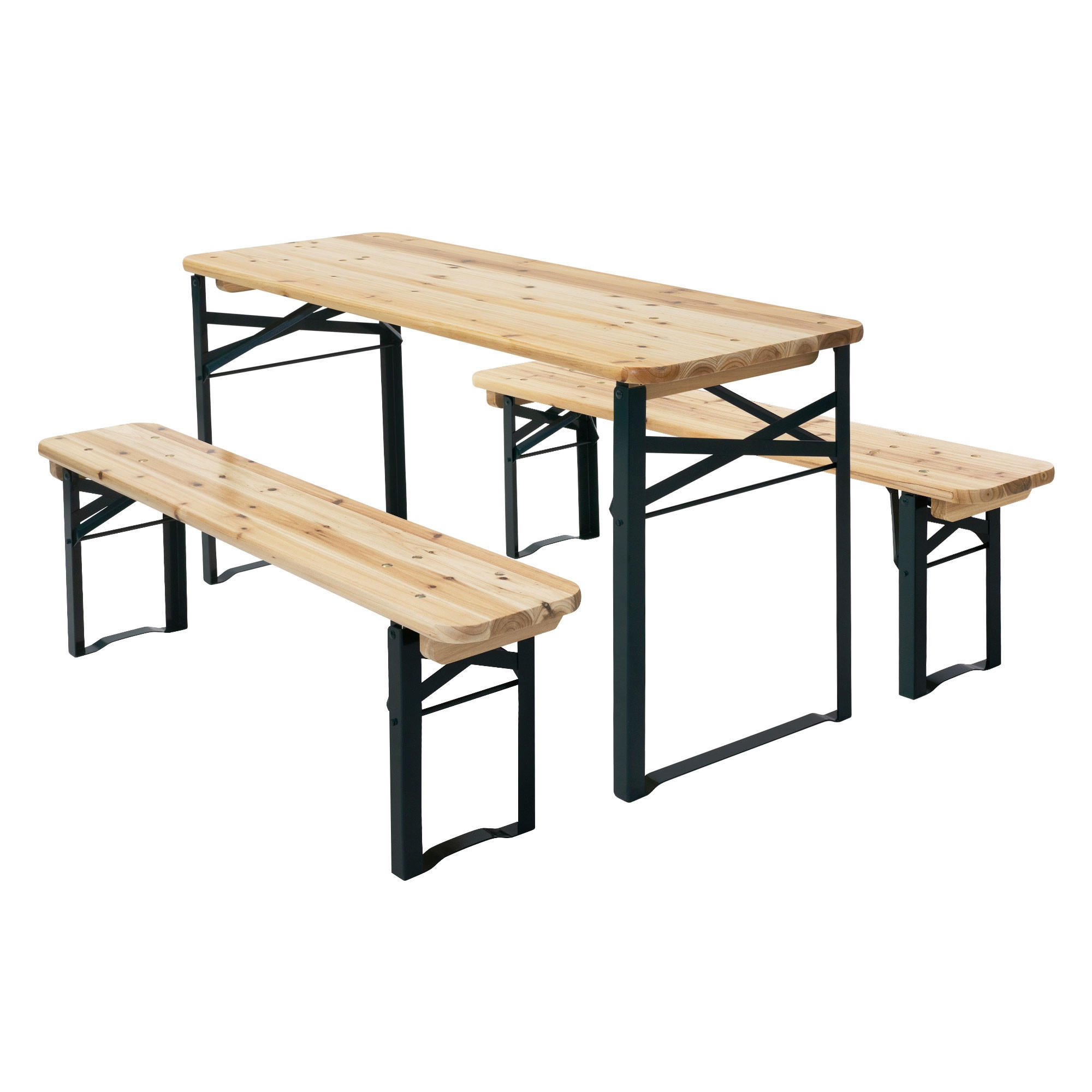 ML-DESIGN DĚTSKÁ SEDACÍ SADA OUTDOOR s ocelovým rámem, borovicové dřevo, hnědá