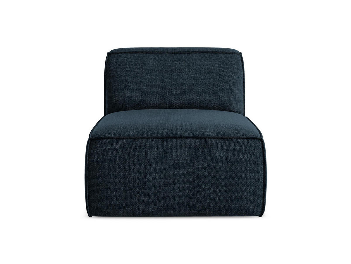 SOFAELEMENT Strukturstoff Blau - Blau/Schwarz, Holzwerkstoff/Kunststoff (80/70/102cm) - Makamii