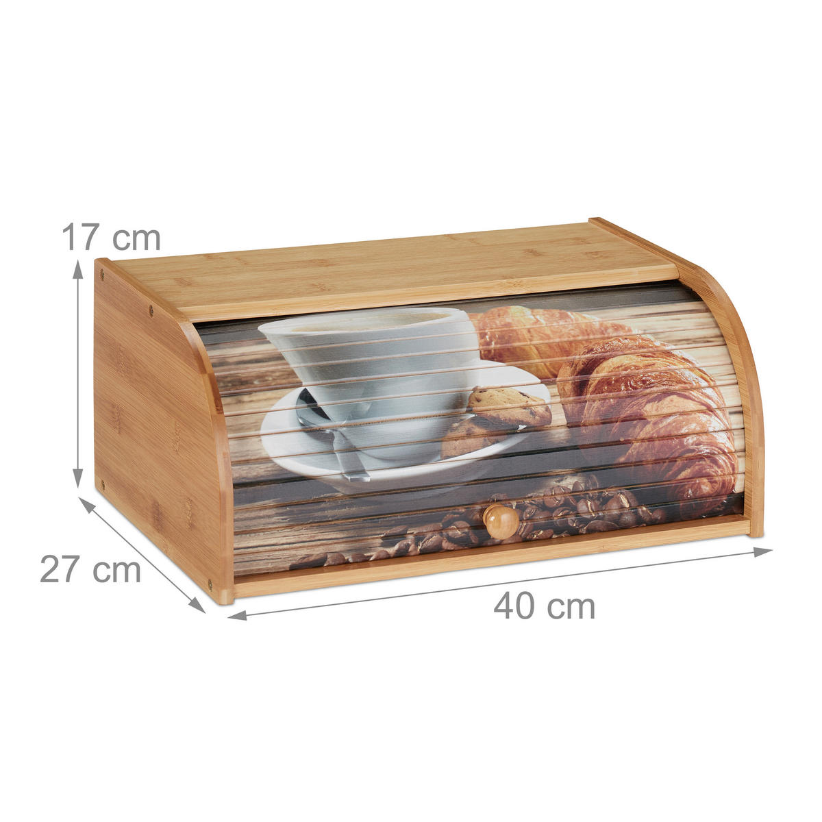 BROTKASTEN - Hellbraun, Holz/Holzwerkstoff (40/17/27cm) - Relaxdays