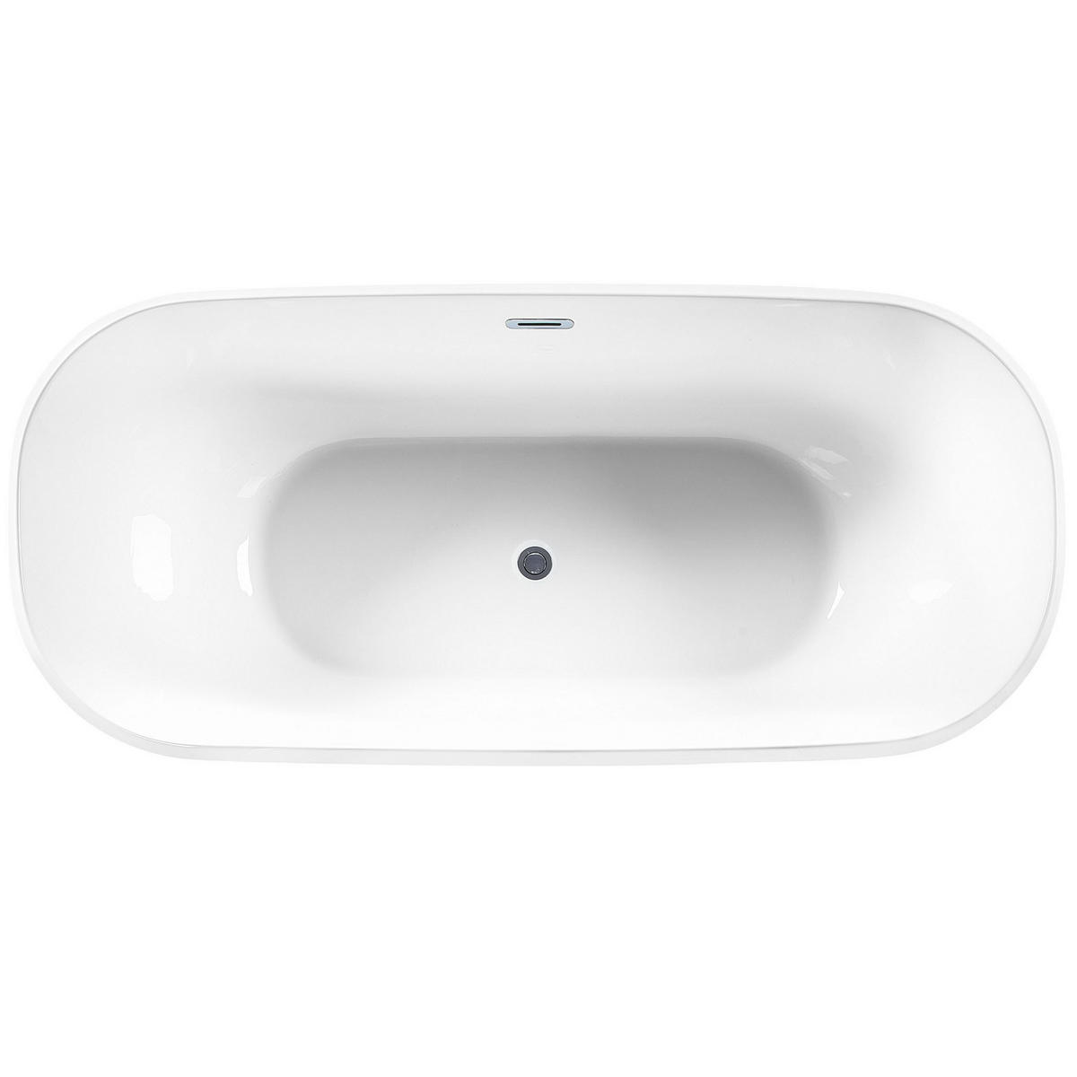 BADEWANNE FREISTEHEND 77x170x61 cm rot Tesoro - Rot, Kunststoff (77/61/170cm) - Beliani