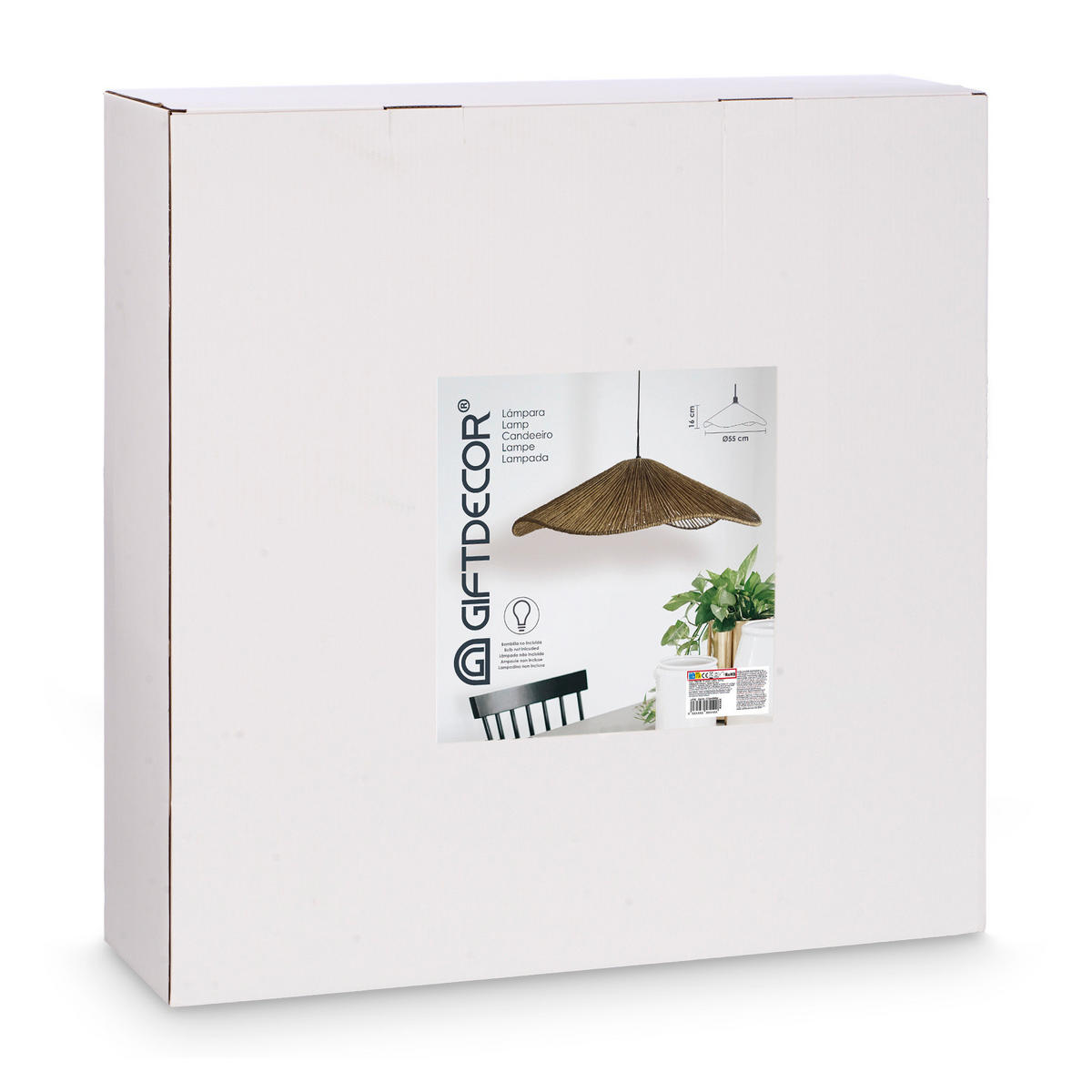 DECKENLEUCHTE Velto 55 cm - Braun, Metall (55/55/16cm) - Giftdecor