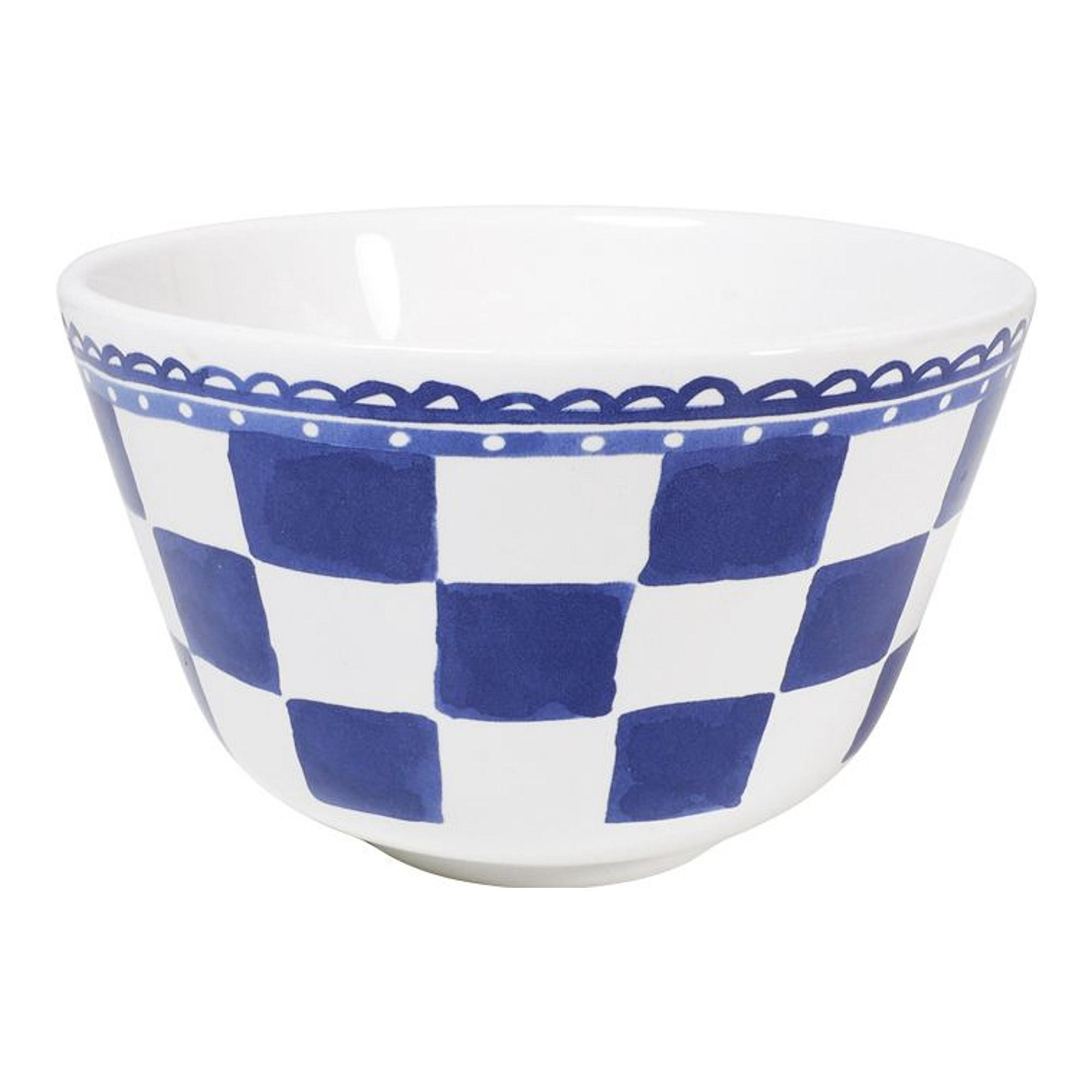 SCHALE Diamant in Blau - 14cm - Blau, Keramik (14.3/9/14.3cm) - Blond Amsterdam
