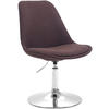DREHSTUHL Stoff braun - Chromfarben/Braun, Textil/Metall (48/76/57cm) - CLP