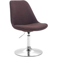 DREHSTUHL Stoff braun - Chromfarben/Braun, Textil/Metall (48/76/57cm) - CLP
