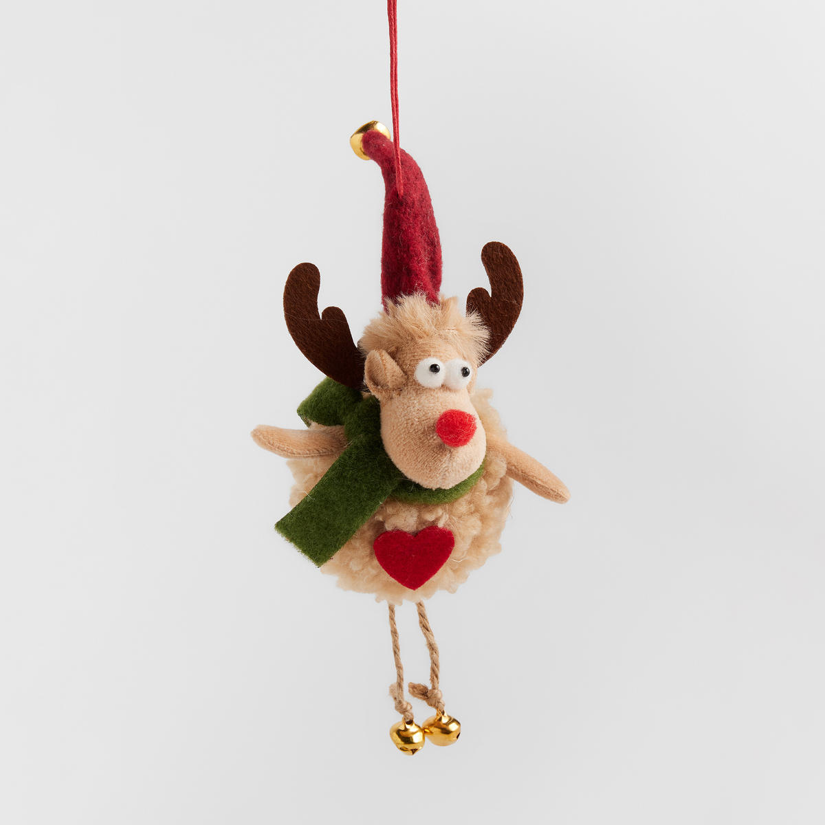 WEIHNACHTSDEKO Hängend RUDI, 24 x 5 cm, Braun, Christbaumschmuck, Weihnachtsbaumdekoration, Christmas, Xmas - Braun, Textil (5/24/8cm) - home&you