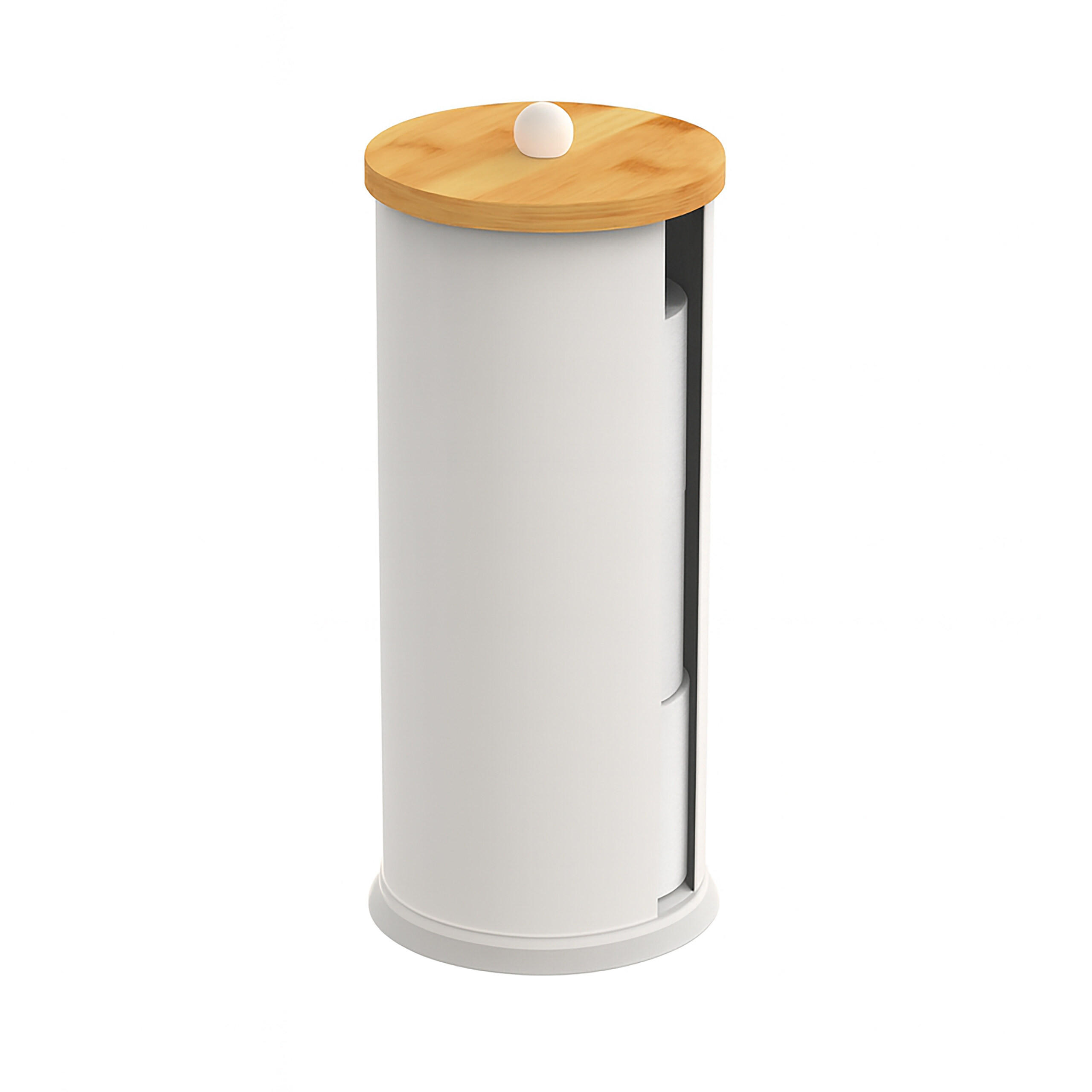 TOILETTENPAPIER-AUFBEWAHRUNG - Weiß, Holz/Kunststoff (14.5/49/14.5cm) - Relaxdays