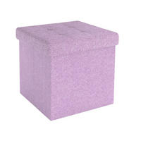 SITZWÜRFEL Faltbar 30/30/30 cm (Rosa) - Rosa, Textil (30/30/30cm) - Intirilife