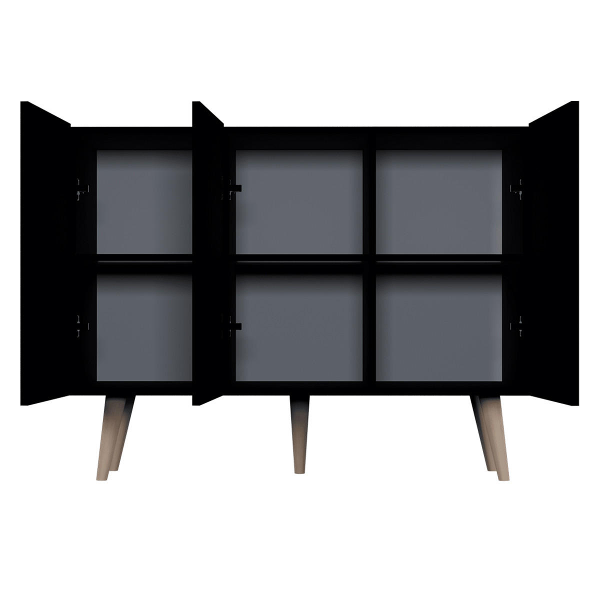 SIDEBOARD Toronto Schwarz - Schwarz, Holzwerkstoff (120/95.5/40cm) - Petits-meubles