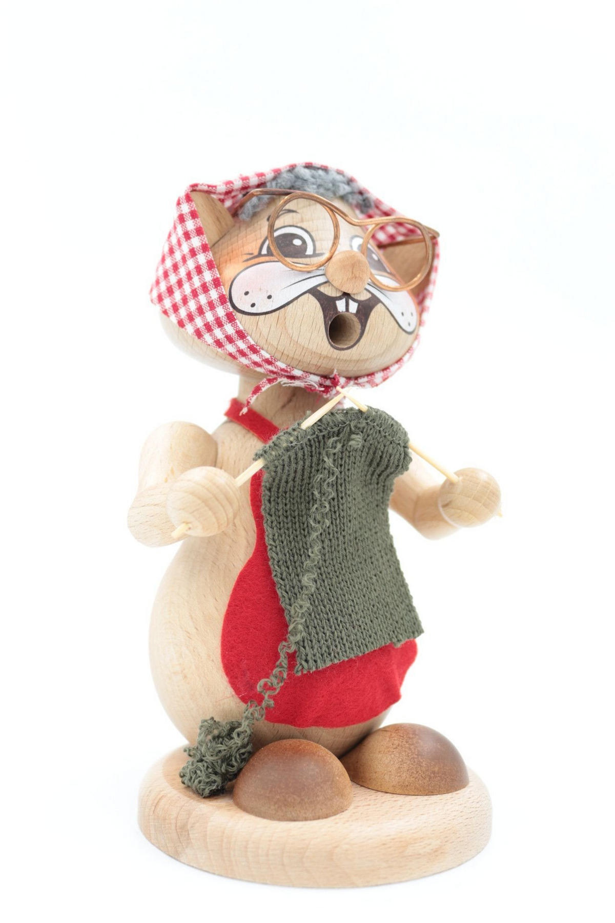 RAUCHFIGUR Hamster Oma 18 cm - Multicolor, Holz (12/18/0.1cm)