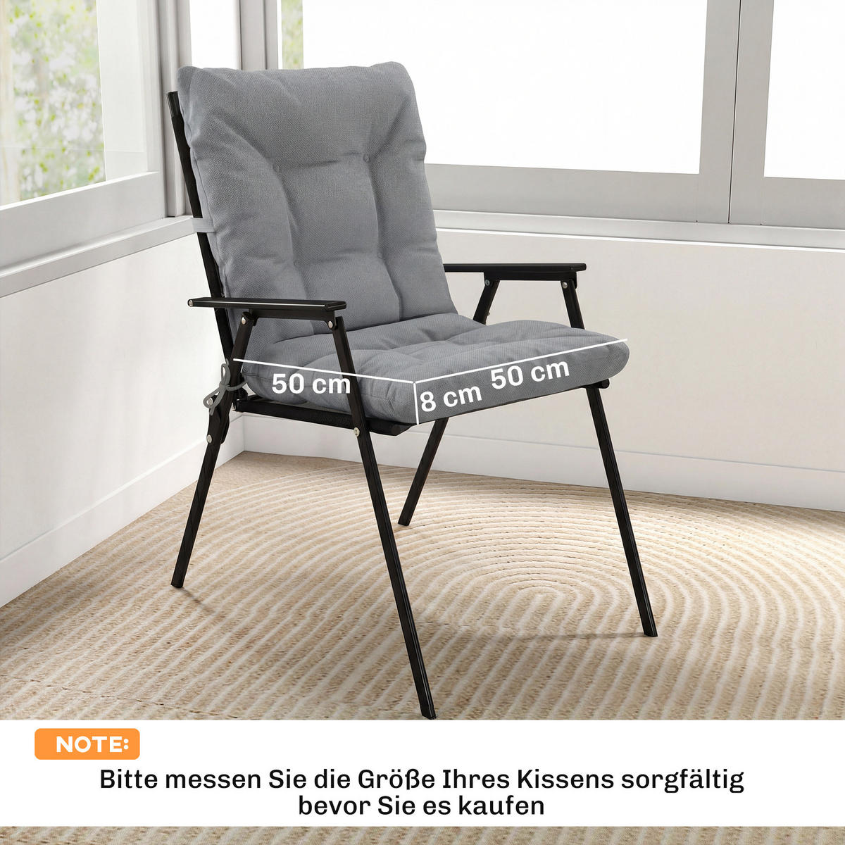 SADA 2 SEDACÍCH POLŠTÁŘŮ Polyester PP-bavlna Světle šedá - světle šedá, textil (120/50/8cm) - Outsunny