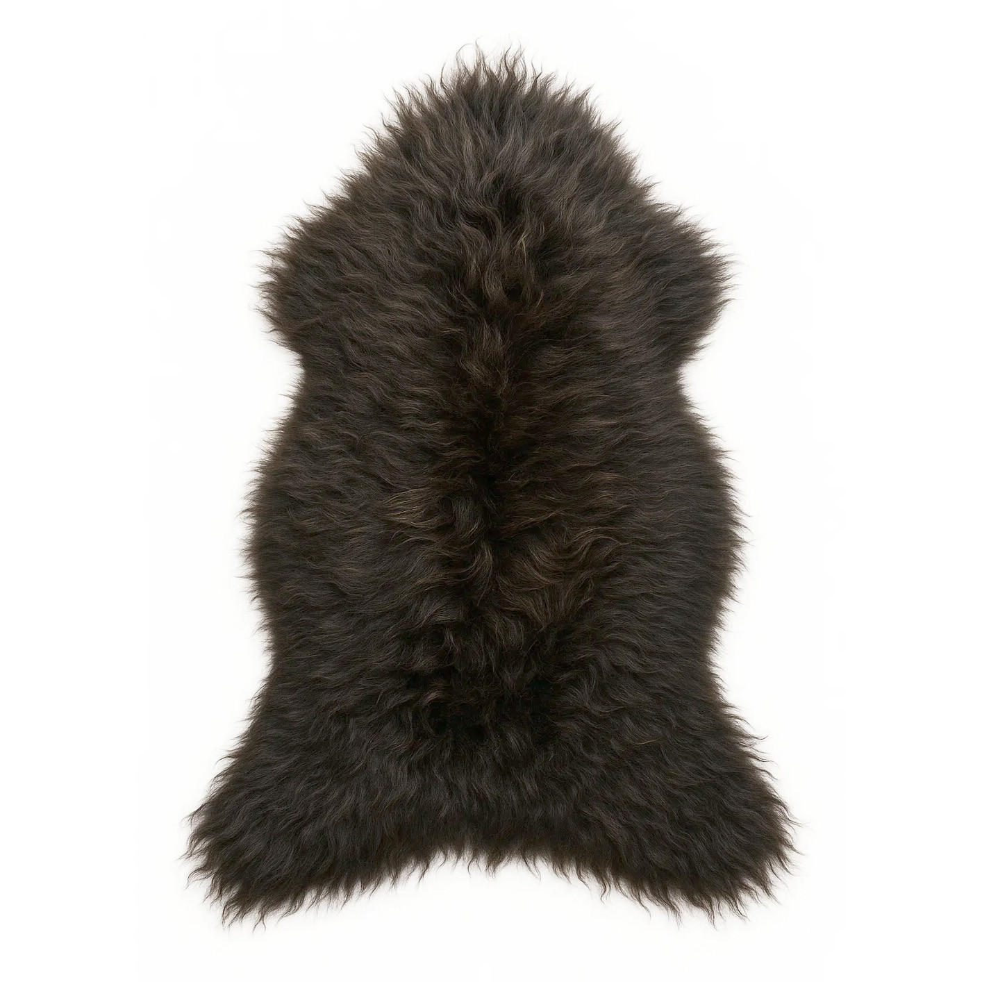 SCHAFFELL Island Langhaar – Dunkelbraun ca. 110 cm - Dunkelbraun, Fell (60/110cm)