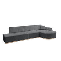 ECKSOFA Ottomane Rechts ARRIO-L2 - 328x171x83 cm Dunkelgrau - Dunkelgrau, Holzwerkstoff/Textil (328/171cm) - ALTDECOR