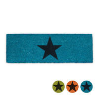 FUSSMATTE - Blau, Kunststoff/Textil (75/25cm) - Relaxdays