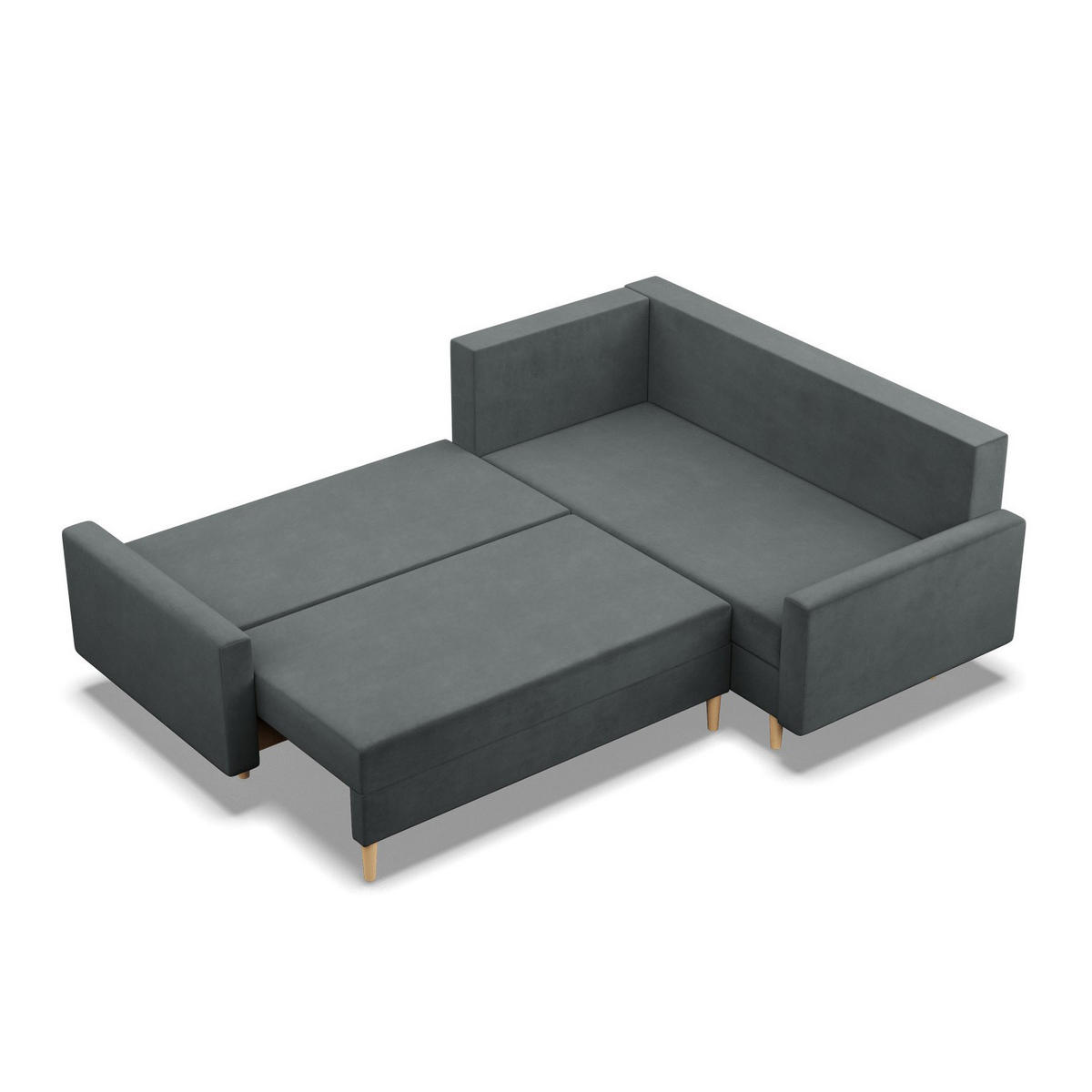 ECKSOFA Blank rechts dunkelgrau - Dunkelgrau, Textil (223/172cm) - SIMKAM Furniture