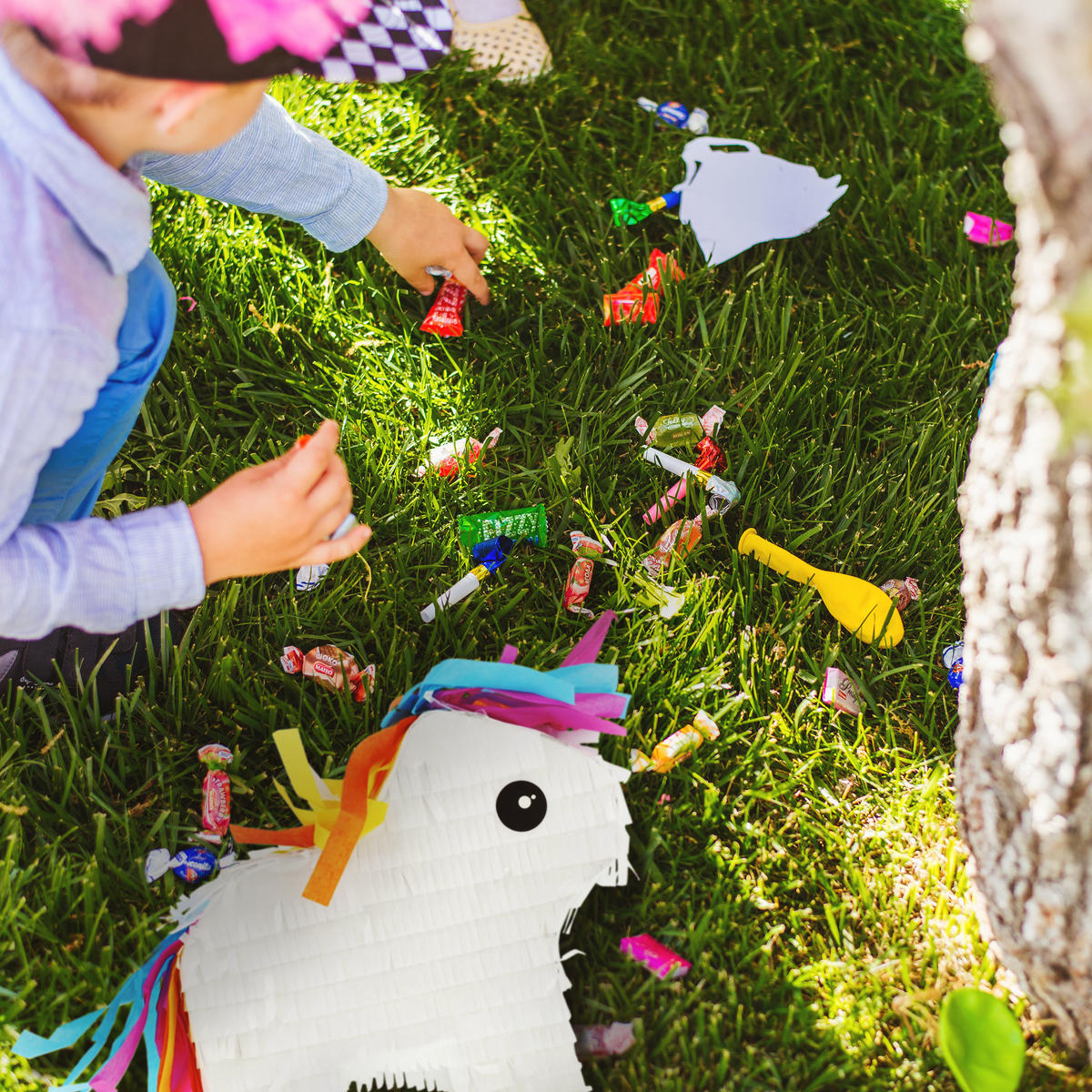 MINI-PINATA - Weiß, Papier/Wellpappe (24/25/7cm) - Relaxdays