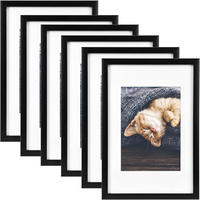 BILDERRAHMEN Galeria 13x18cm Schwarz (6tlg) - Schwarz, Holzwerkstoff (25/2/37cm) - BoMoe