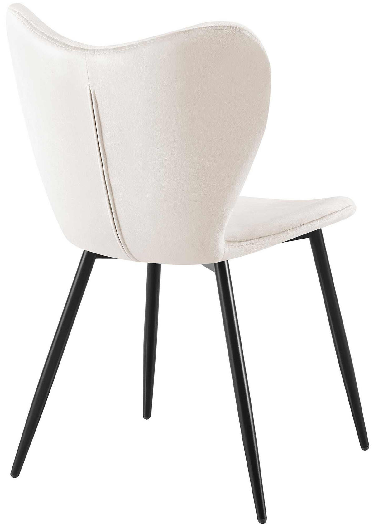 ESSZIMMERSTUHL Samt Grau - Schwarz/Grau, Textil/Metall (50/80/58cm) - CLP