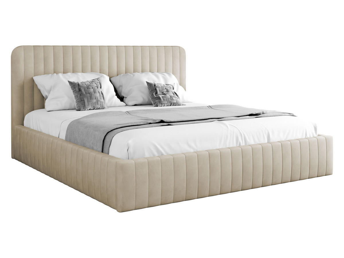 POLSTERBETT Caniko - Beige/Naturfarben, Holz/Holzwerkstoff (160/200cm) - MIRJAN24