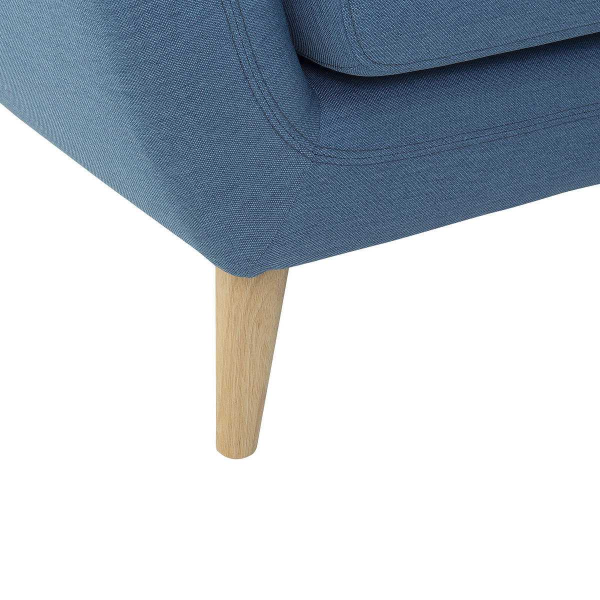 SESSEL Polsterbezug blau Motala - Hellbraun/Blau, Textil (77/76/80cm) - Beliani