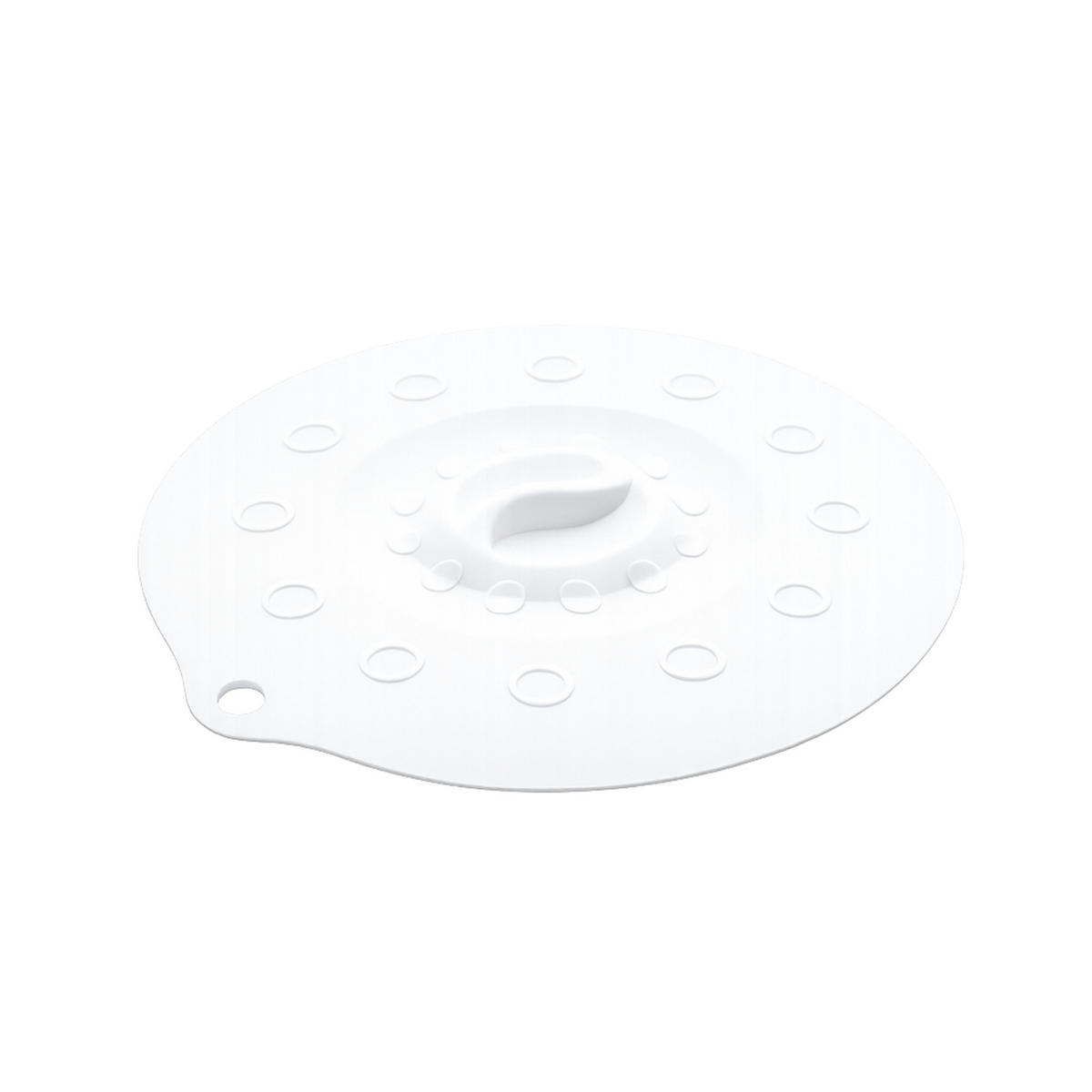 SILIKONDECKEL 23cm „FUNNY KITCHEN“ weiß - Weiß, Kunststoff (23cm) - Magu Cera