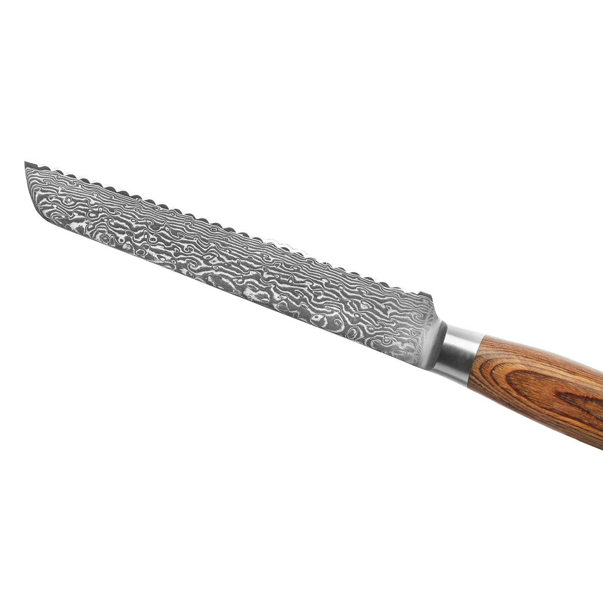 BROTMESSER 20 cm - Braun, Holz/Metall (34cm) - Wakoli