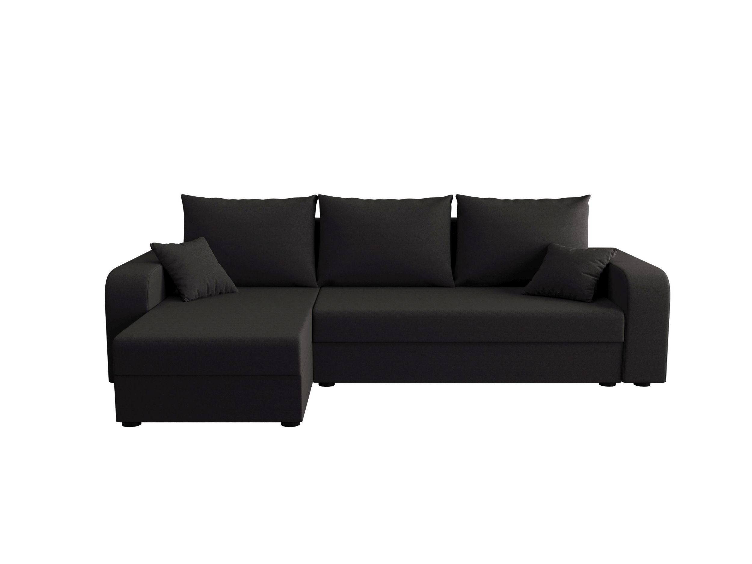 ECKSOFA HEWLET L BIS Sawana 05 Links mit Schlaffunktion - Schwarz, Textil (240/140cm) - Bedante