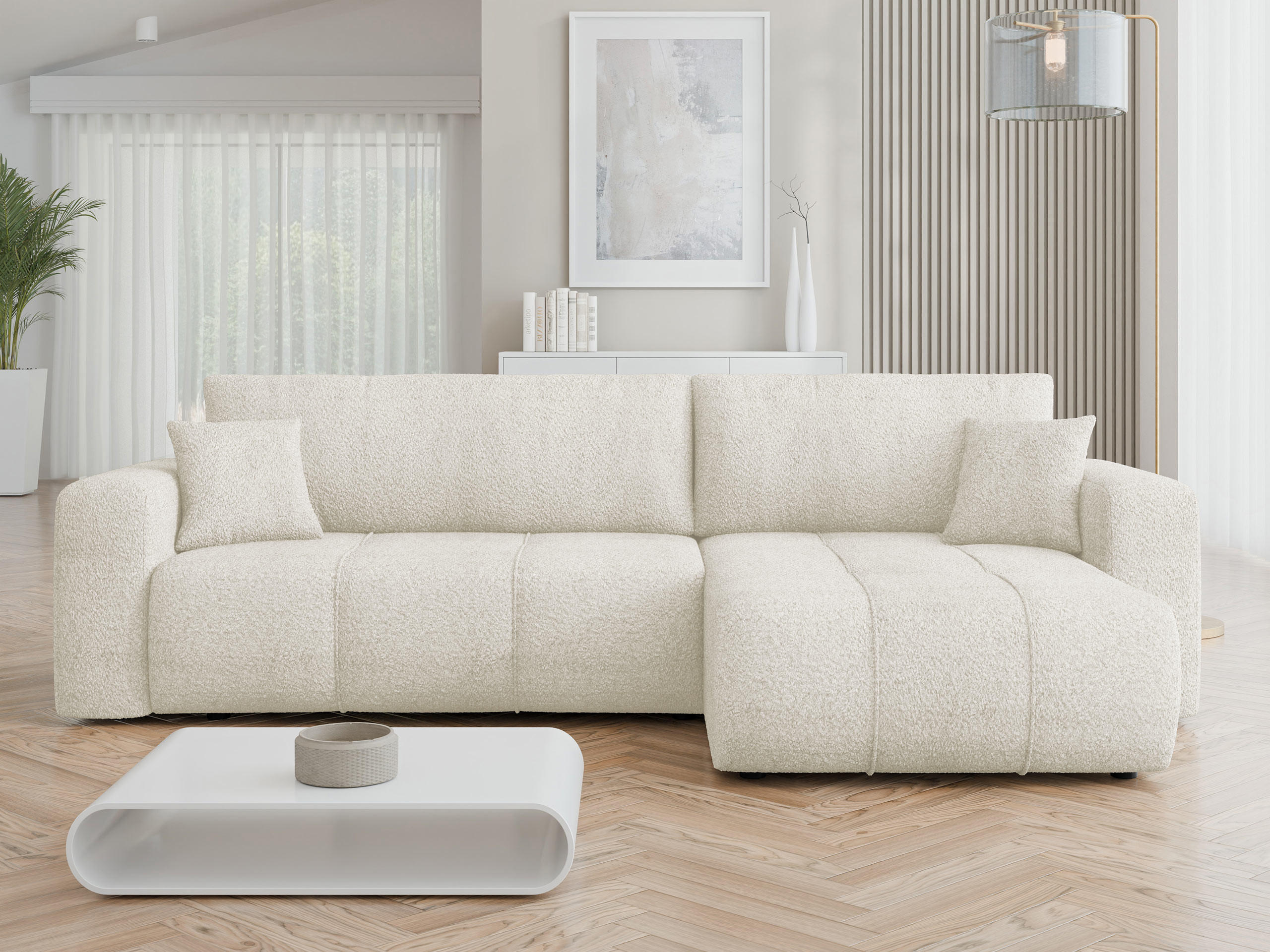 Mirjan24 Ecksofa Natur 274x145 cm