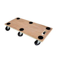 TRANSPORTROLLER Hercules mit 6 Rollen 11x30x68cm Traglast 300kg Sperrholzplatte Braun - Braun, Holzwerkstoff (68/30/11cm) - PROREGAL