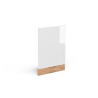 FRONTBLENDE R-Line Weiß Hochglanz 45 cm ohne AP - Honigeiche/Weiß Hochglanz, Holzwerkstoff (45/57.2/1.6cm) - Vicco